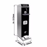 Hand Sanitiser Station - 5000–10000ml - Stainless steel - freestanding, foot pump/foot-operated, with drip tray, for hand sanitiser