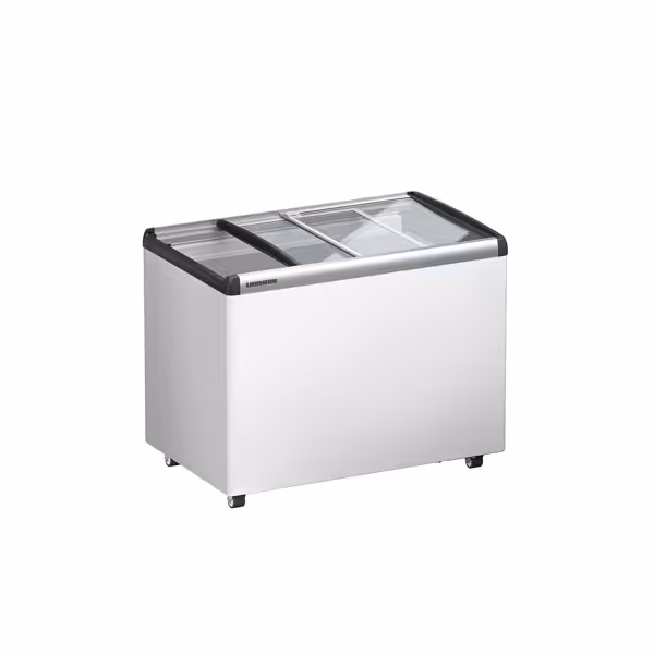 LIEBHERR commercial chilled storage chest - 222 litres - with sliding glass lid - white