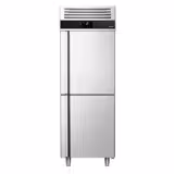Armoire réfrigérée positive en acier inoxydable AISI 304 PREMIUM - GN 2/1 - 700 L - avec 2 portes & Glissières GN & 4 grilles