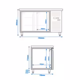 Zamrzni pult ECO - 1360x700 mm - Sa 2 vrata