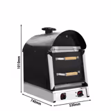 Elektrisch Kumpir aardappeloven - mechanisch - 3kW - 230V - 530x740x1010mm - RVS - met 2 laden