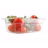 (6 pcs) Polycarbonate Gastronorm Container GN 1/4 - Clear - 2.5L - Depth: 100mm