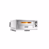 Gas Deck Pizza Oven - Single Deck - Firebrick Base - 6 - Ø 33cm (13") - 230V Single Phase - Mechanical Controls - up to 370°C