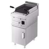 Commercial Gas Lava Rock Chargrill MARIO 700 - 400mm - Freestanding - with Cabinet Base - Tilting Grill Grid - incl. cabinet base - 1 Door
