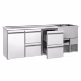 Banco Spillatura Birra PREMIUM - 2500x700mm - 1 Porta & 4 Cassetti