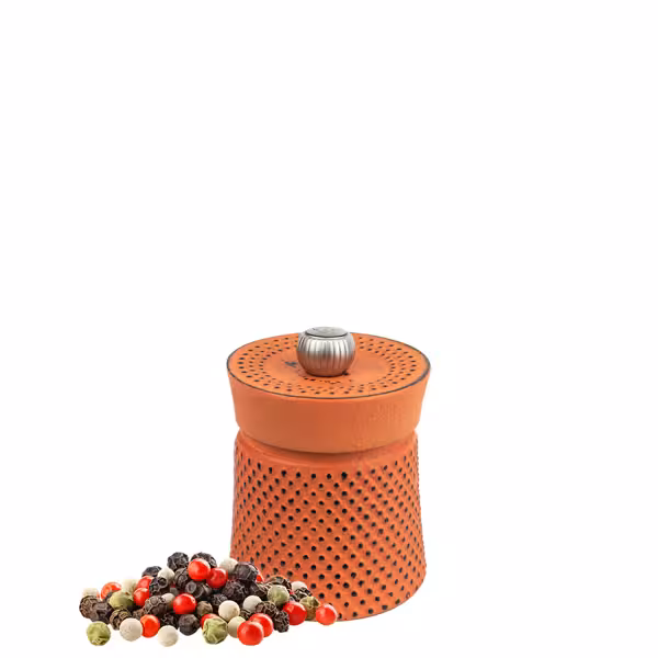 (6 pieces) PEUGEOT | BALI - Pepper Mill - Orange - Height: 80mm