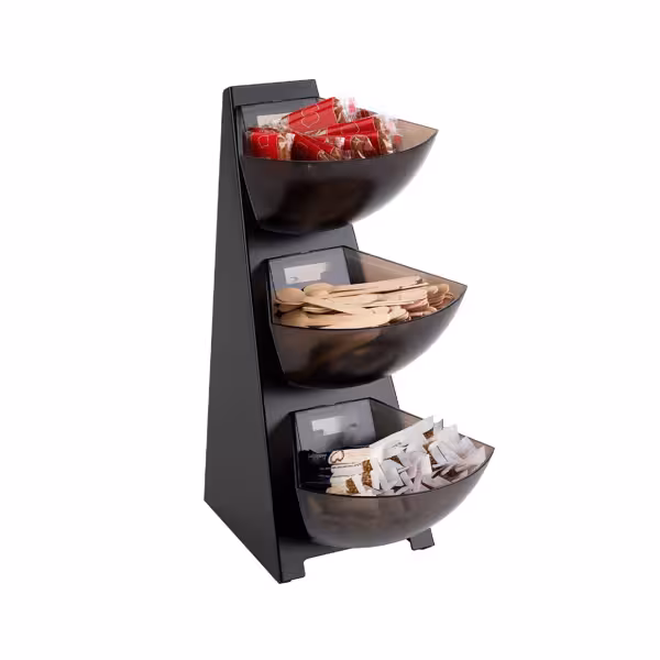 Multi Rack - 3-stufig - Kunststoff - 3x 1 Liter - Schwarz