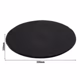 (6 pz) Piatto in ardesia naturale - Rotondo - Ø 330mm - Nero