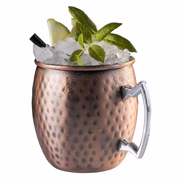 (6 stuks) MOSCOW MULE - Beker Moscow Mule - 500ml - Koper - met handvat