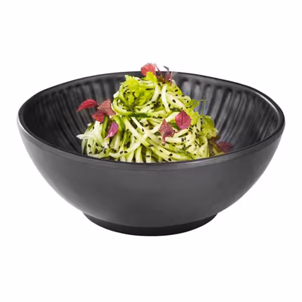 (6 stuks) Kom - AIKO - Melamine - 1,2 liter - Ø 205mm - Zwart