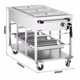 Chariot bain-marie – 2,5 kW – 3× GN 1/1