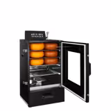 Rookoven elektrisch - Digitaal - met 3 roosters - met glazen deur - 475x450x912mm - Zwart