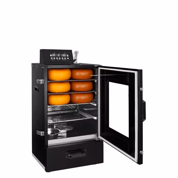 Mini Smoker Oven - Digital - with 3 Racks & Glass Door - 475x450mm - Black