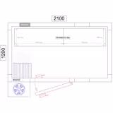 Rayonnage modulaire en aluminium - 1846x360mm - Capacité de charge:600kg