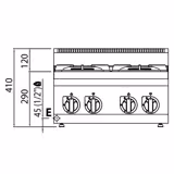 Gasfornuis – tafelmodel - 19,0kW - 4 branders