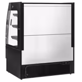 مبرد متعدد الأرفف بأبواب زجاجية تجاري - 1200 mm - 380 L - من 1 إلى 5 °C - مع 2 أبواب زجاجية منزلقة بزجاج مزدوج & 3 رفوف - أسود