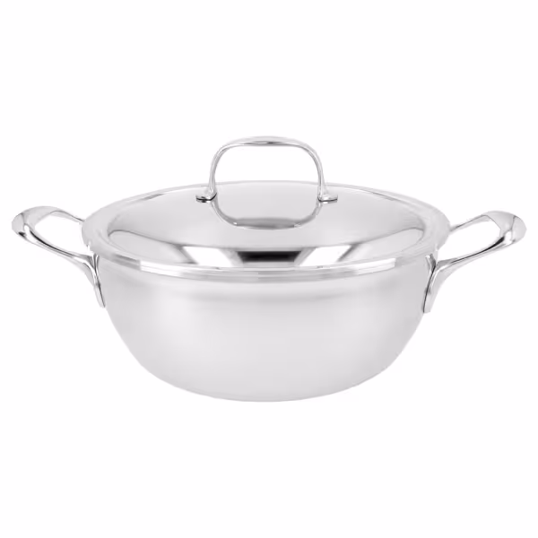 DEMEYERE| Atlantis 7 Braising Pan – Ø 24 cm - 7‑Ply Base - Pouring Rim - Helper Handle - Induction Ready - No Lid