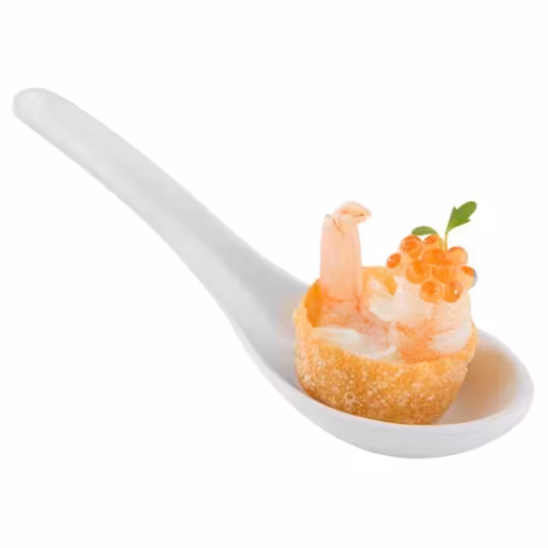 (60 pcs) Canape spoon - HONG KONG - Melamine - 130mm - White