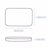 (300 uds) Bandeja reutilizable - Rectangular - PP - Transparente - 187x128mm