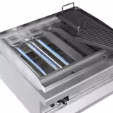 Barbecue à gaz professionnel BERLIN - 28kW - P790mm - 2 grilles de cuisson - Noir