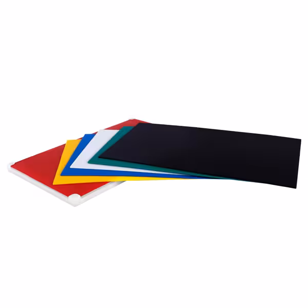 (6 pz) Set taglieri professionali in polietilene (HDPE) - 500x300mm - Spessore: 35mm - Conforme HACCP - Multicolore - con piedini antiscivolo - lavabile in lavastoviglie