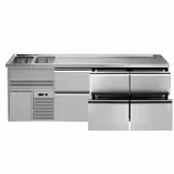 Comptoir de bar réfrigéré PREMIUM PLUS - 2500x700mm - 6 tiroirs