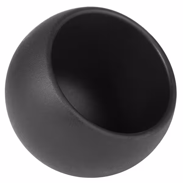 Serveerset - MOON - Set van 6 stuks - 3 melamine kommen elk 50 ml & 3 houten lepels - Zwart