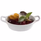 (60 pieces) Mini Melamine Buffet Bowl with Handles – 70 ml - Ø85 mm - White