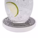 (6 pieces) Milk & Beverage Dispenser Drip Tray – Ø 90 mm - 2-piece - White