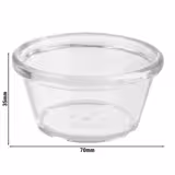 (6 komada) Zdjelica za umake - Set od 12 komada - PET - 70 ml - Ø 70 mm - Prozirna