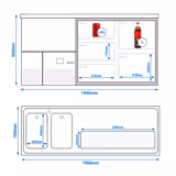 Back Bar Cooler PREMIUM - 1950x700mm - 5 Drawers