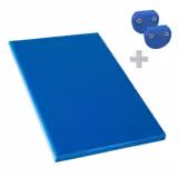 Antislip snijplank - 300x500mm - Dikte: 20mm - HACCP-conform - HDPE - Blauw - Antislipvoetjes - Vaatwasmachinebestendig
