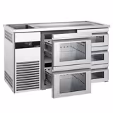 Banco Spillatura Birra PREMIUM - 1550x700mm - 5 Cassetti in vetro