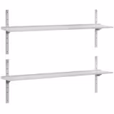 Étagère murale ECO en inox - 2000 × 300 mm - avec 2 étages