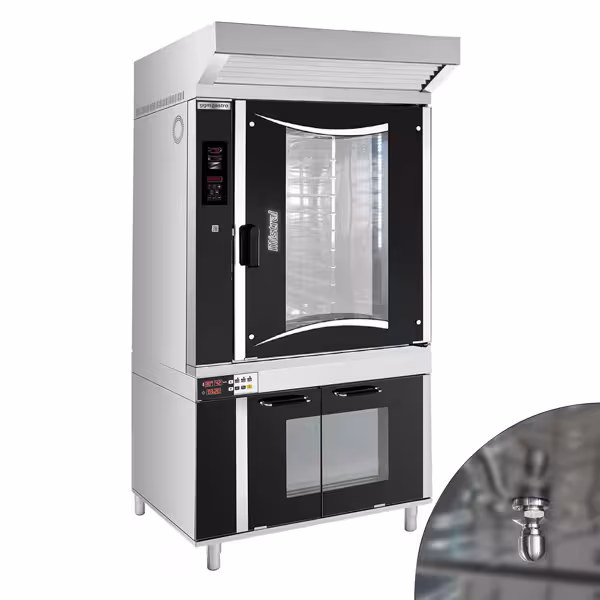 Bäckerei-Elektro-Kombidämpfer - Digital - 10x EN 600x400 - inkl. Haube, Gärschrank & Waschsystem