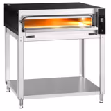 Forno elettrico per pizza - Platea in mattoni refrattari - 1340x1270mm - 9 pizze Ø35cm - fino a 400°C - Digitale - Sovrapponibile (fino a 3) - incl. Sottotelaio/Supporto