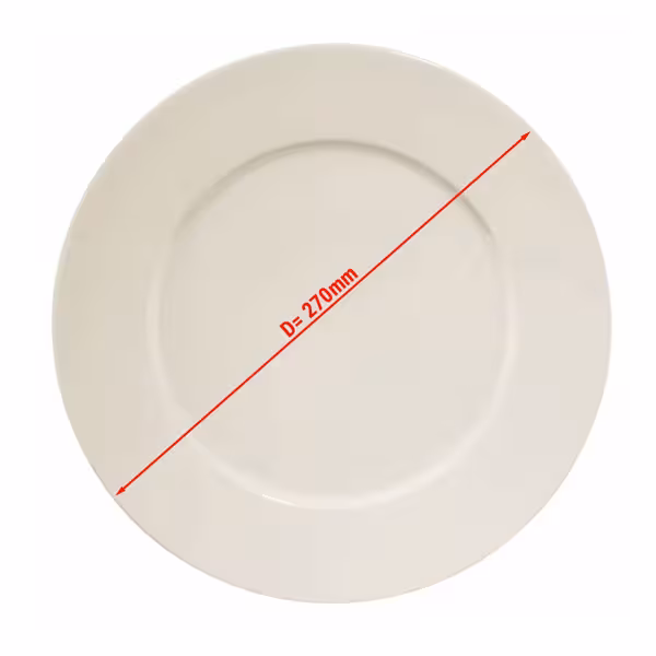(12 sztuk) PERA – talerze – płaskie – Ø 270 mm – kremowe