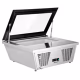 Countertop Ice Cream Freezer - 867mm - Static cooling - with LED lighting - for 4 x 5 litres Napoli pans - hinged glass lid