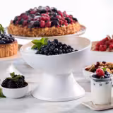 (6 pcs) Etagere / Buffet Stand - FRIDA - rotating - Melamine - White - square - Height: 80mm - suitable for FRIDA bowls & trays