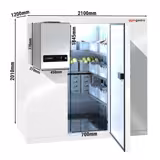 Cella frigorifera - 2100x1200mm - 3,7m³ - incl. unità di raffreddamento
