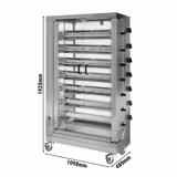 Gas Hähnchengrill - 42 kW - mit 7 Spießen für bis zu 42 Hähnchen