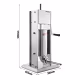 Commercial Manual Sausage Filler and Churro Machine - 3 Litres - Stainless Steel - incl. 4 Sausage Filler Nozzles and 3 Churro Nozzles