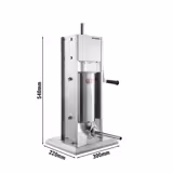 Manual Sausage Filler - Vertical & Churro Maker - 3L - Stainless Steel - incl. 4 sausage-filler & 3 churro nozzles