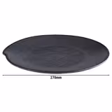 (6 pcs) DARK WAVE | Plate - Melamine - Ø270mm - Black