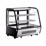 Koelvitrine - tafelmodel - 120 liter - 696mm - schuifdeuren - gebogen ruit - met 2 schappen - dubbel glas - NL