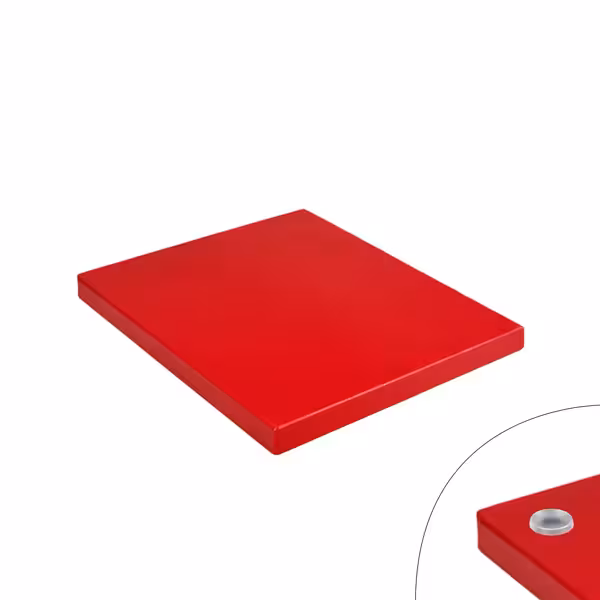 Snijplank - 325x530mm - Dikte: 20mm - HACCP-conform - HDPE - Rood - Antislipvoetjes - Vaatwasmachinebestendig