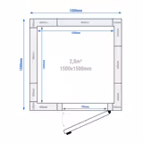 Cella congelatore - 1500x1500mm - 2,8m³ - incl. lamelle