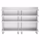 Bar-Arbeitstisch - Edelstahl - 1600x400mm - mit 4 Ablagen