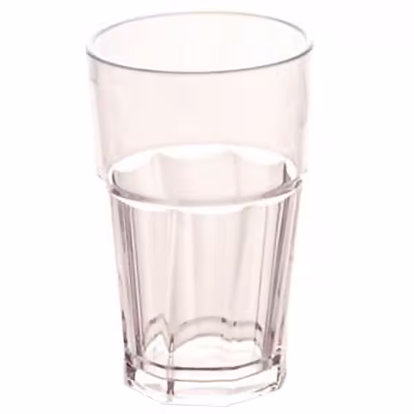 (50 Pezzi) Bicchiere in Policarbonato - Trasparente - 250 ml