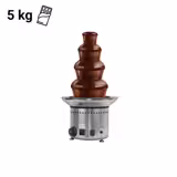 Fontana di cioccolato PROFESSIONALE - 150W riscaldamento + 80W motore - 4 livelli - Capacità max 5kg - Altezza 600mm - Ø330mm